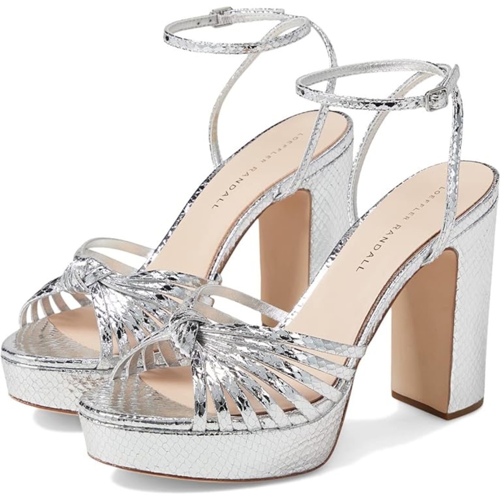 Loeffler Randall Rivka Silver Platform Heels